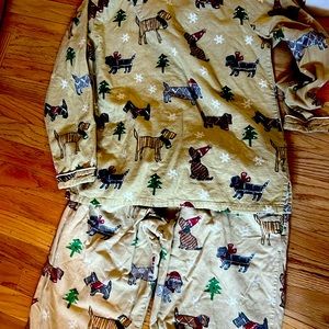Company Store cotton flannel two piece pajama set